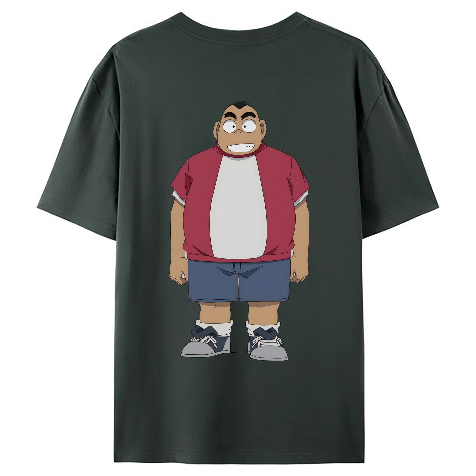 （画像用） 名探偵コナン 小嶋 元太 こじま げんた Detective Conan Kojima Genta 綿100％ メンズ半袖Tシャツ（バックプリント） 通気性